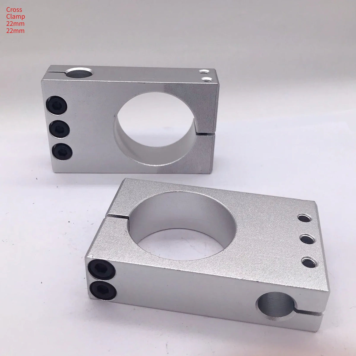 Aluminium alloy same diameter cross clamp fixing clip pillar in multiple sizes 4mm to 60mm