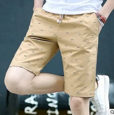 Men's cotton summer shorts in seven colours with lace-up front and middle waist