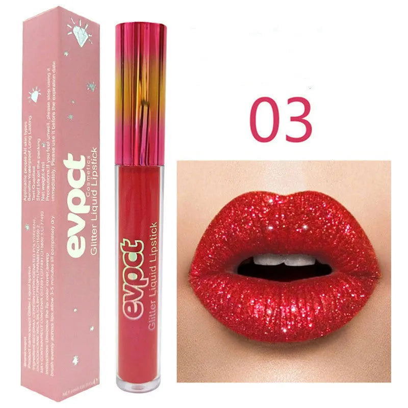 Flash Diamond metallic lip gloss lipstick with multivitamins, six colour options available