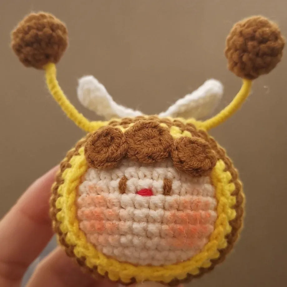 Handmade crocheted bee colony plush pendant for woolen dolls in Style 1 or Style 2