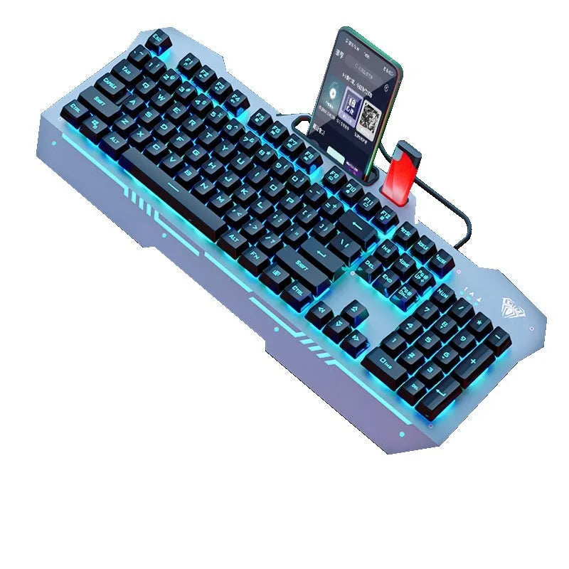 F3010 black and white mechanical keyboard bundles with mouse and headset on a desk