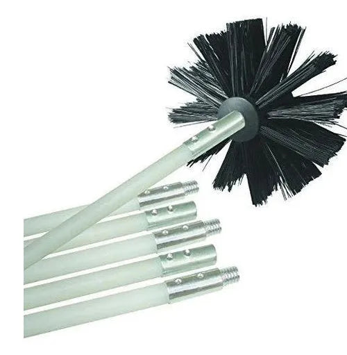 Flexible 600mm long dryer vent cleaning brush with nylon bristles and bendable rod.