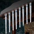 LED ice cone shaped meteor shower solar Christmas lamp with multiple 30cm stems in flower shape arrangement.