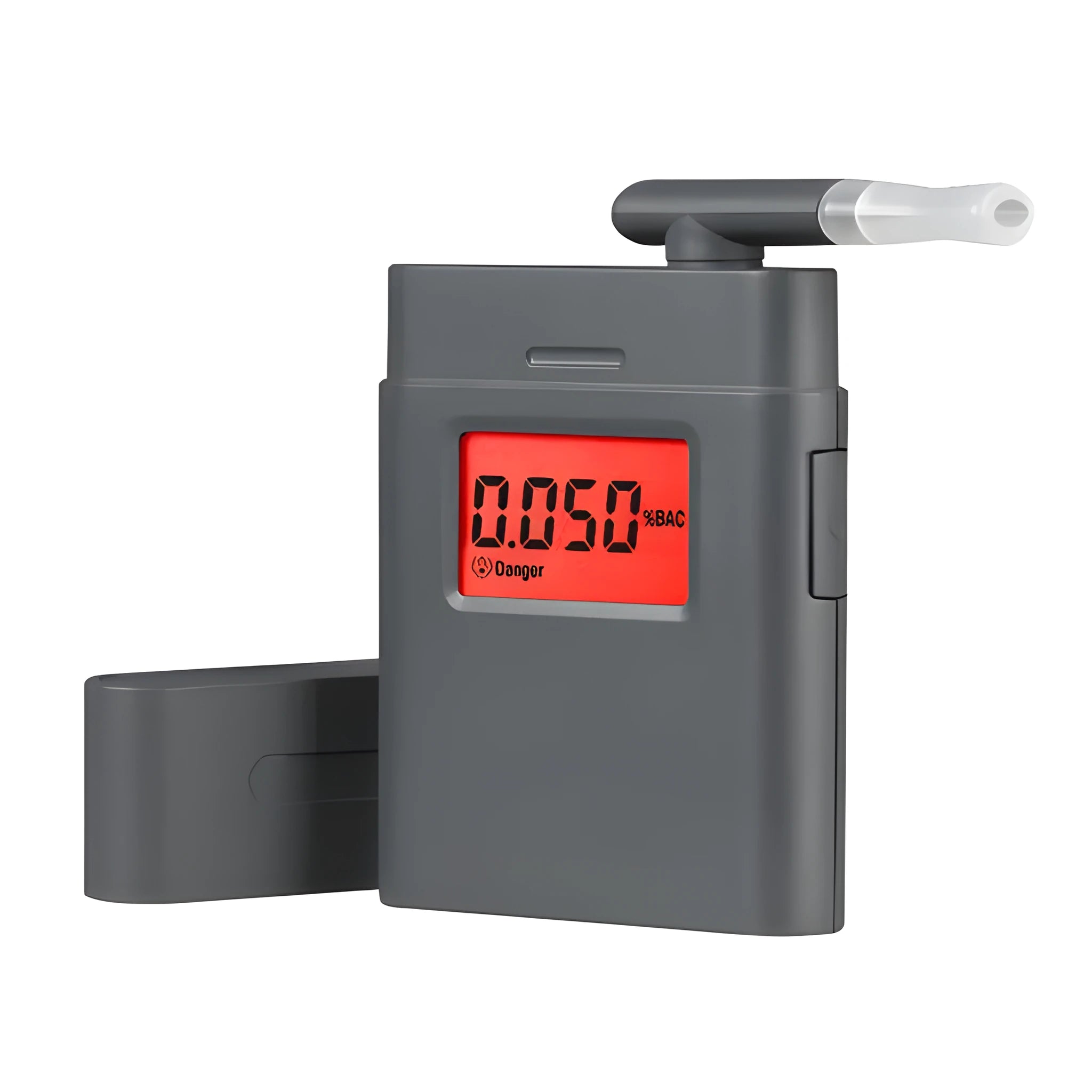 Black At-838 portable personal breath alcohol detector for drivers and workplace safety testing