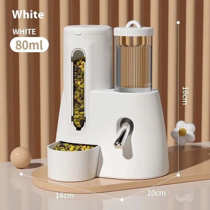 Hamster automatic drinking water feeder and food basin for Djungarian hamsters in blue colour