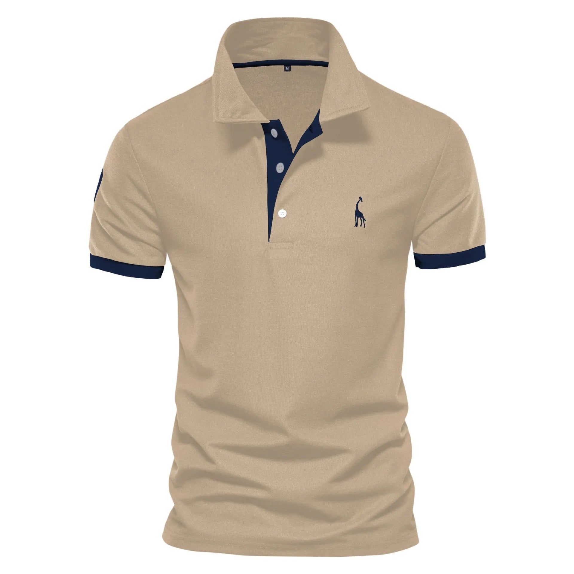 Men's slim fit T-shirt with deer embroidery on front in multiple colour options