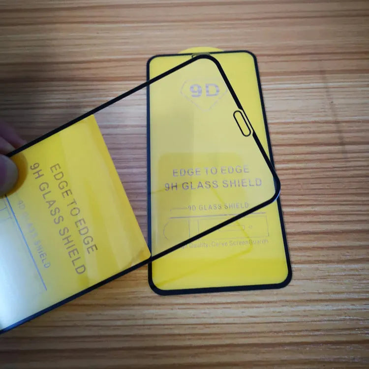 Black tempered glass screen protector for Xiaomi smartphones with full coverage design