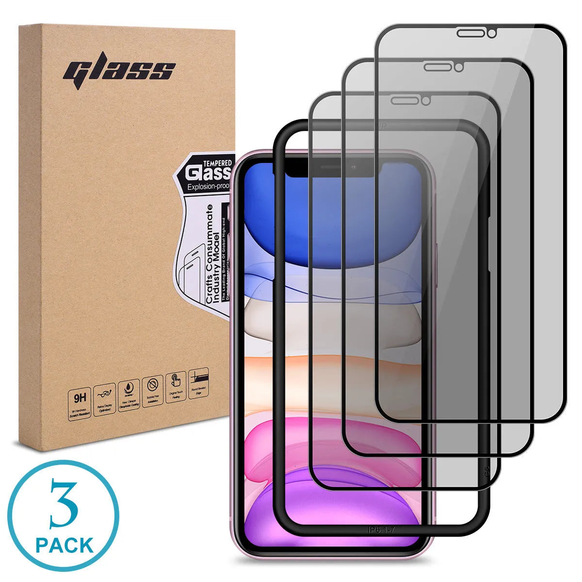 Tempered glass screen protector for iPhone 16 Pro and 16 Pro Max with scratch and drop resistance