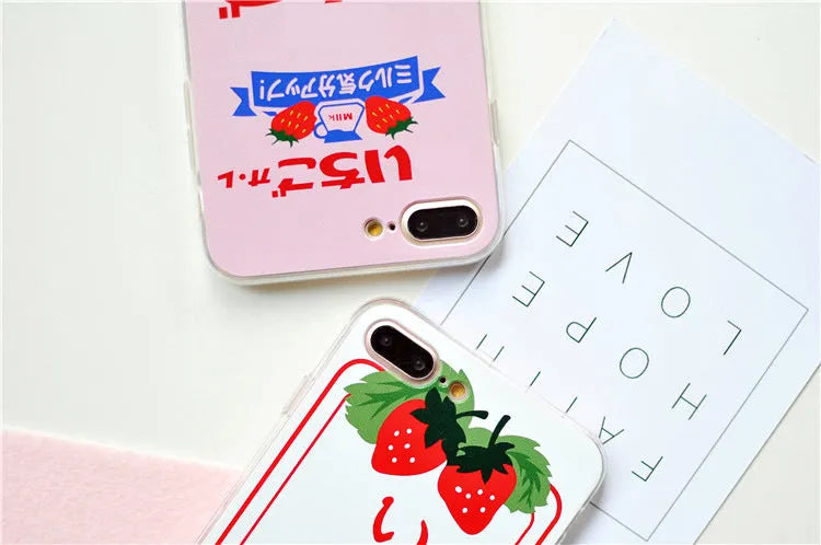 Strawberry painted TPU PC back cover phone case for Apple iPhone 11 in pink colour