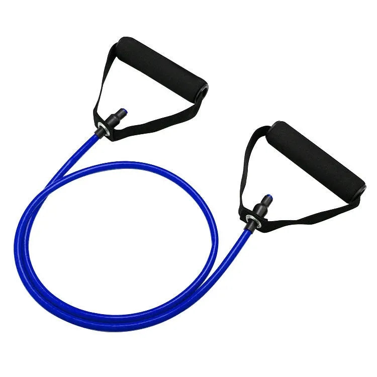 Colour-coded adjustable chest expander with TPE tension rope for home fitness.