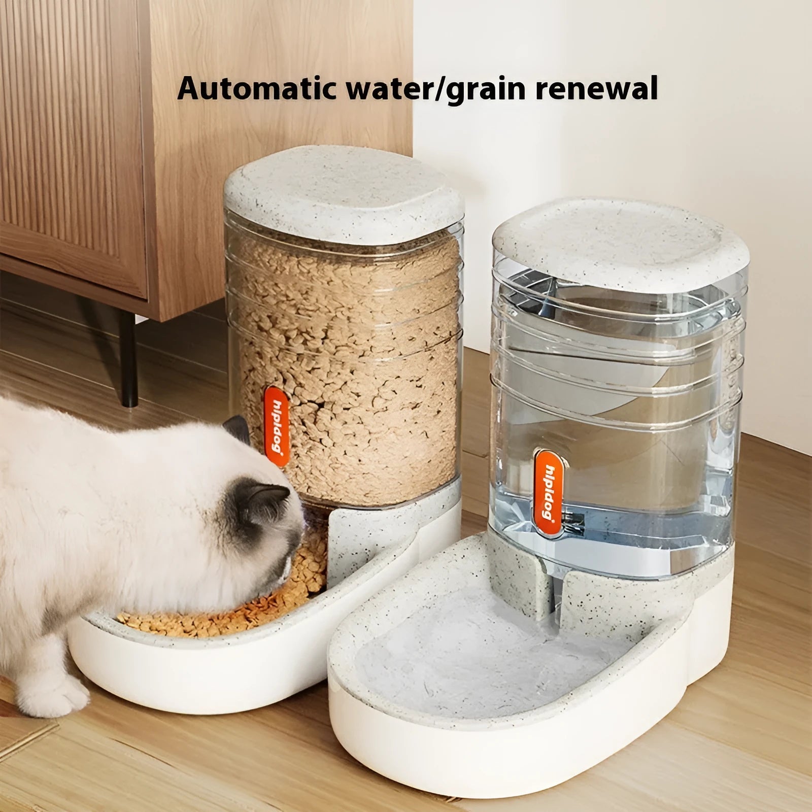 Second generation automatic pet water fountain and feeder with 3.8 litre capacity in grey, blue, pink or green