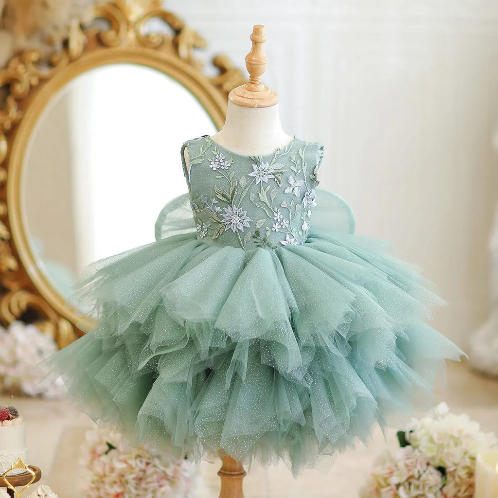 Girls mori style princess birthday party dress in princess dress colour, chemical fibre blend, available for heights 80cm to 150cm