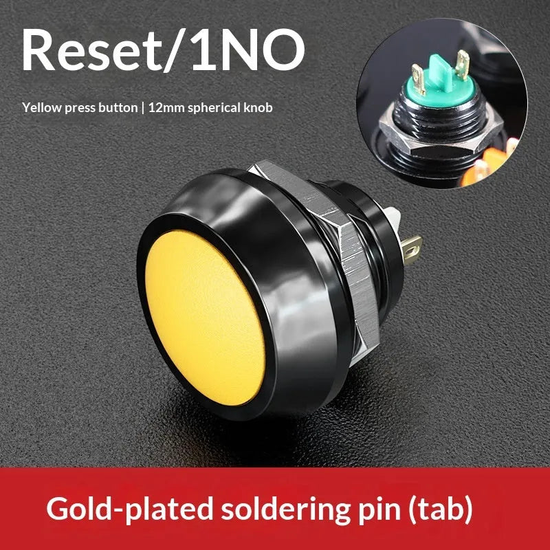 12mm red wave spherical handle self-resetting electronic remote control switch button