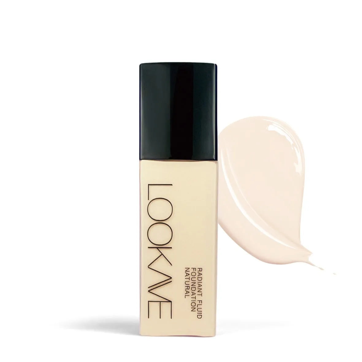 LOOKAVE matte liquid foundation bottle in 21c size with shade options LK63C-01 to LK63C-06