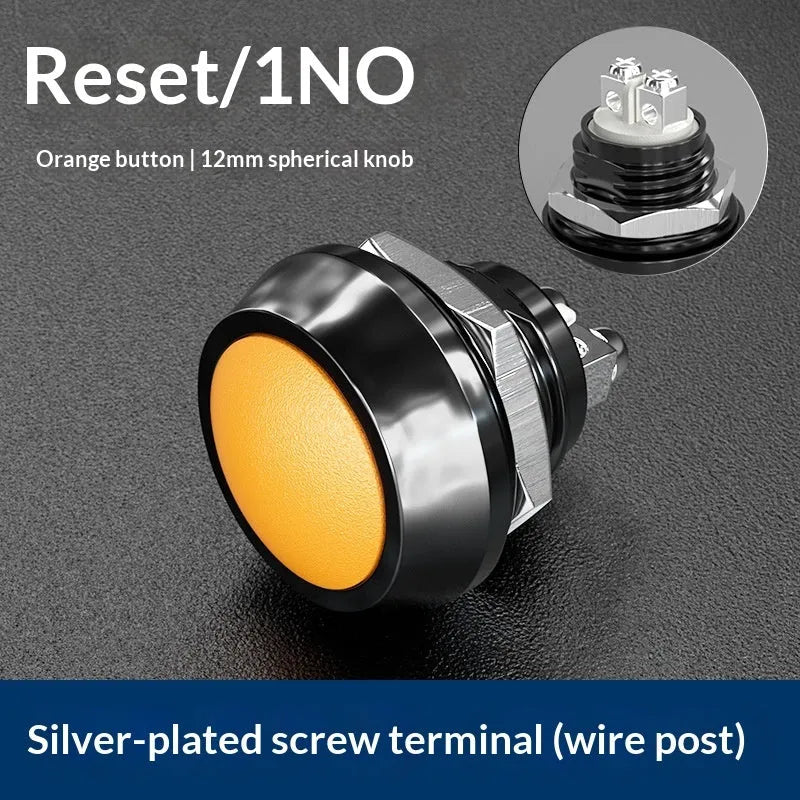 12mm red wave spherical handle self-resetting electronic remote control switch button