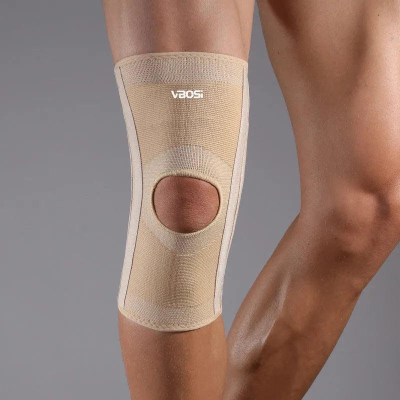 Nylon thickening warm knee pads in skin colour, sizes M L XL, for running football basketball cycling and other sports