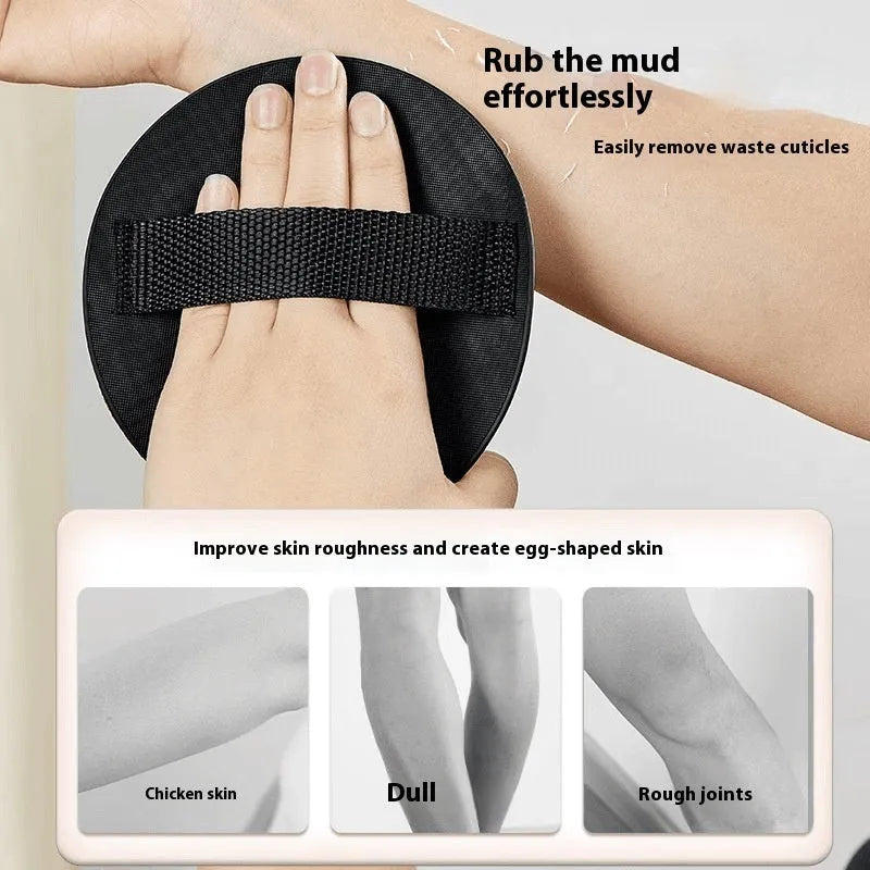 Rubber finger bath scrubber gadget for women in round cake design