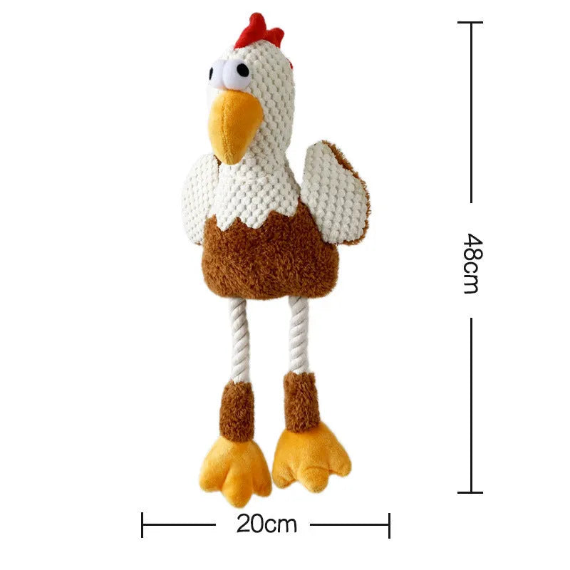 White resistant chew toy for dogs and cats on a plain background.