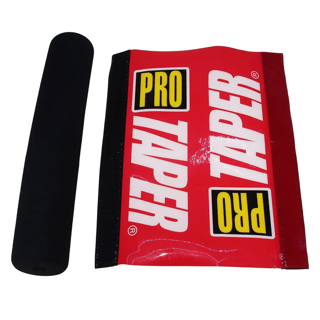 25cm foam motorcycle chest protector cover for off-road handlebars in black, blue, and red