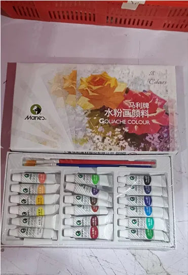 Marley gouache paint set showing 12ml tubes in boxed packaging with multiple colour options
