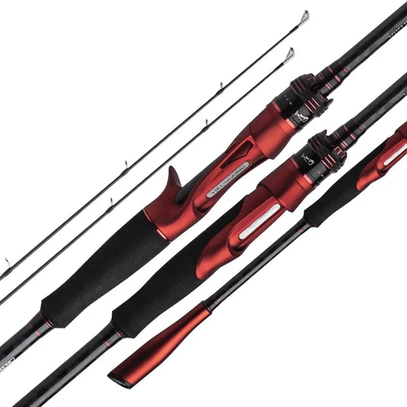 Carbon ultralight fishing rod with straight handle and cross carbon cloth construction for lure fishing