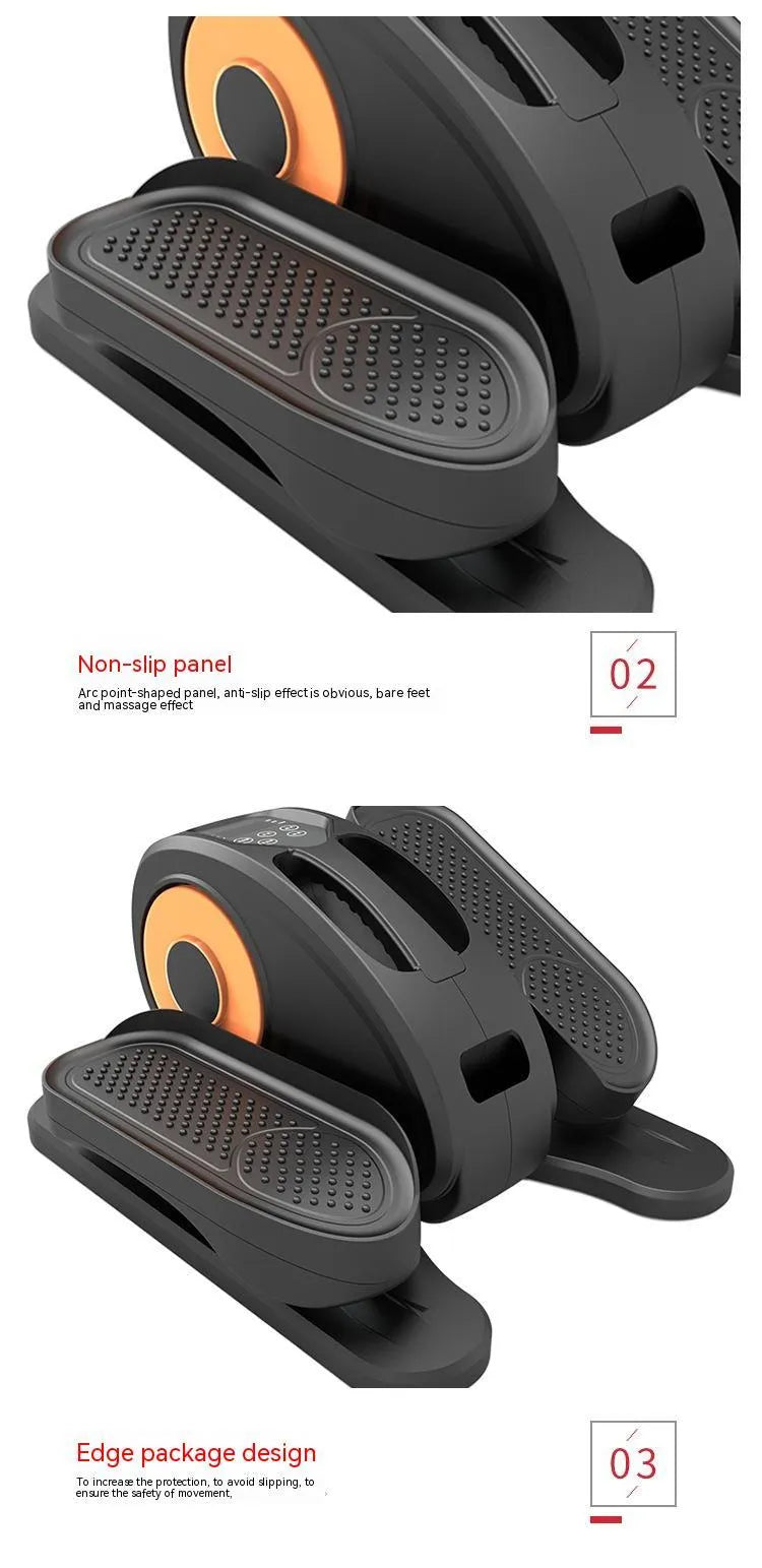 Mute small treadmill electric elliptical trainer for home lower limb exercise in black colour
