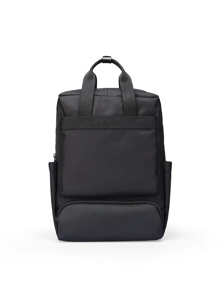 Oxford cloth computer backpack in elegant black with 20-35 litre storage capacity and polyester lining