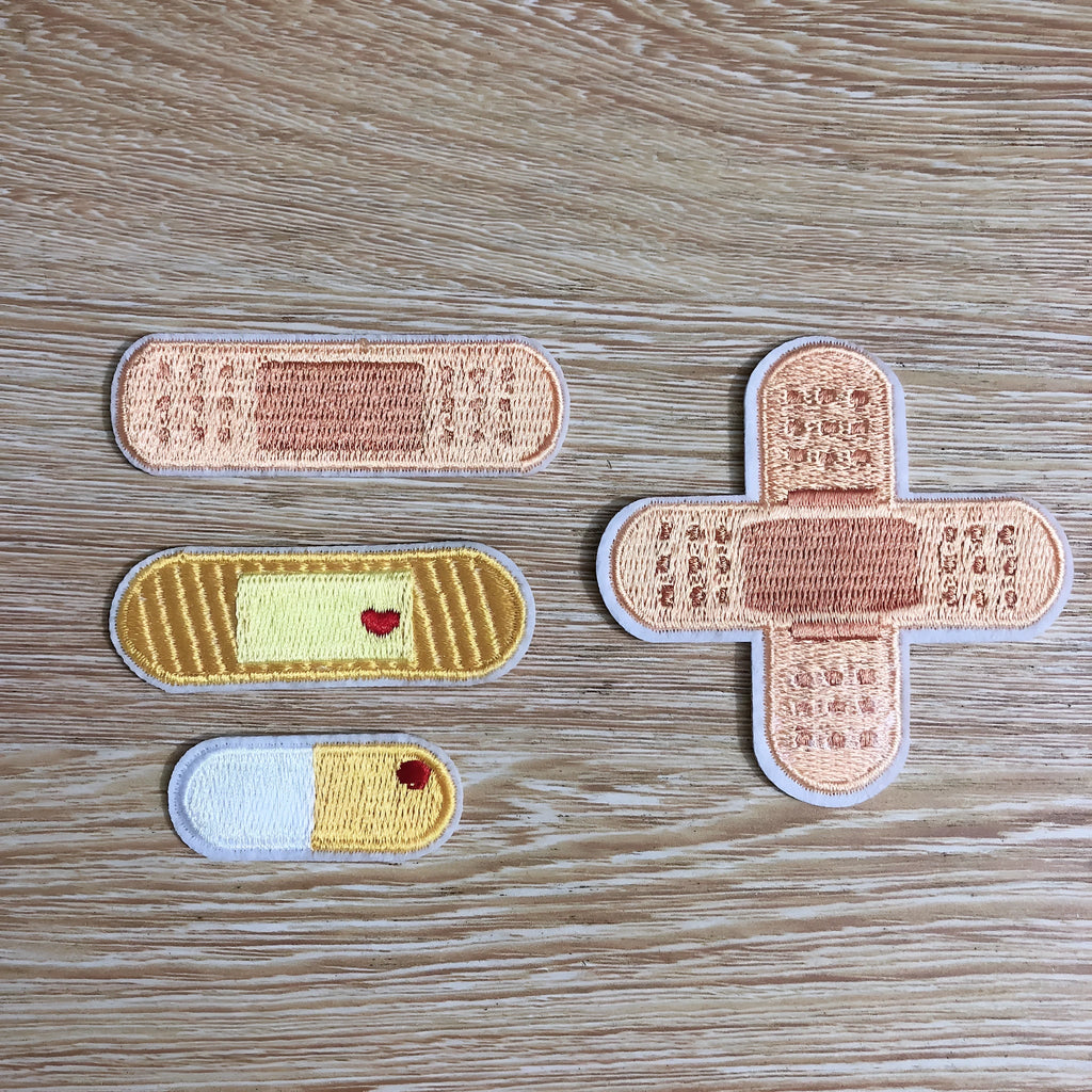 Ten embroidered fabric patch badges with detailed lace craft designs for clothing customisation