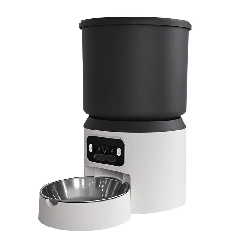 4L smart pet feeder for cats and dogs with choice of plastic or stainless steel bowl