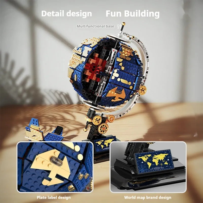 T1008 Discovery Series Earth Instrument small particle plastic building blocks set in colour box for ages 15-35