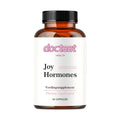 Bottle of 60 dietary supplement capsules for women containing evening primrose oil, asparagus and seaweed extracts