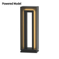 Square geometric design outdoor garden lamp with solar panel and 62cm height