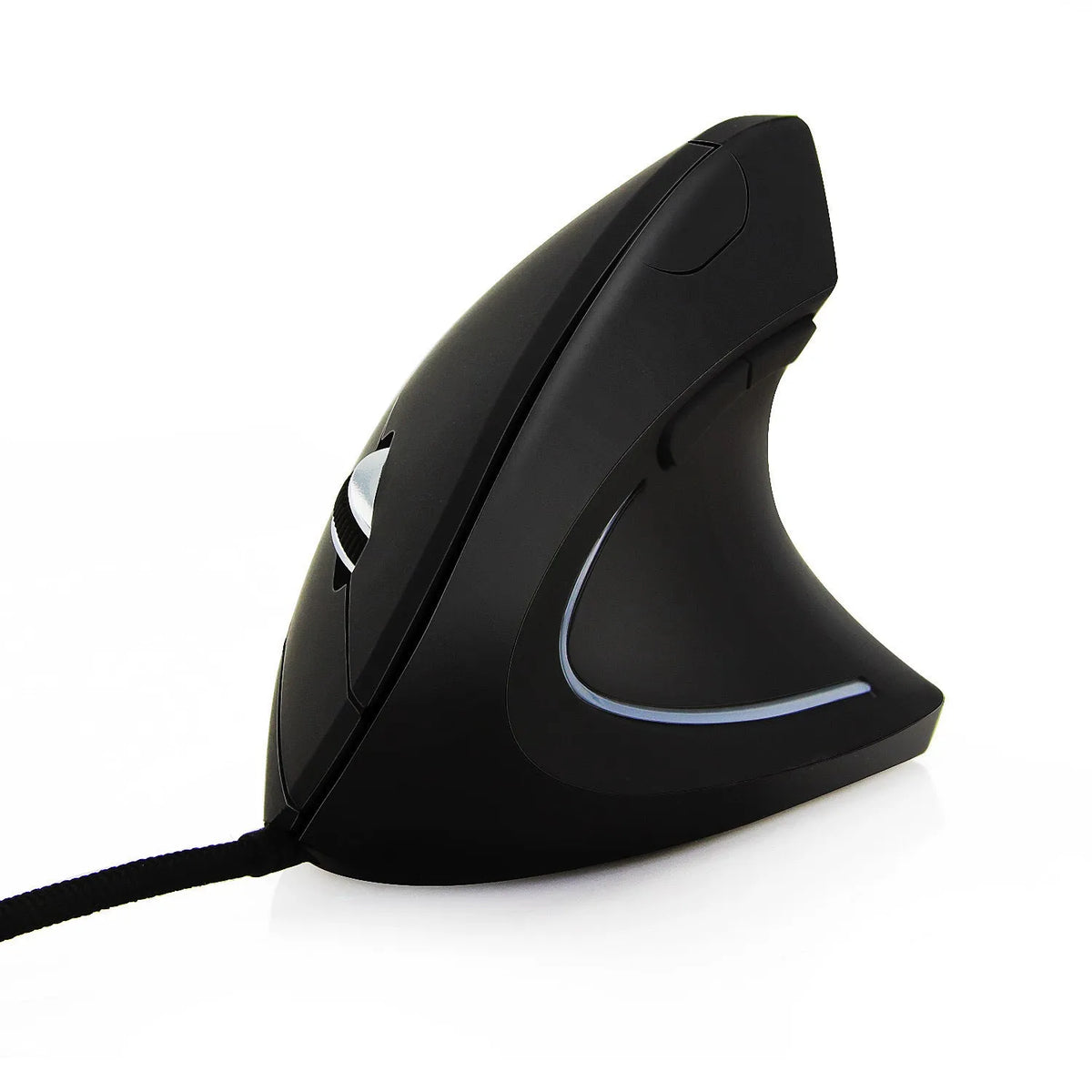 Black wired USB optical mouse for laptop, 1000dpi, six buttons, four-way wheel, 1.4m cable