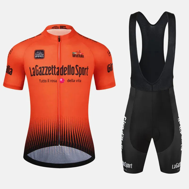 Short sleeve cycling jersey in quick-dry polyester fabric for summer road biking