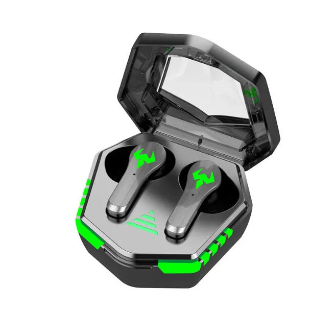 Black N35 wireless gaming Bluetooth in-ear headset with private mould earplugs