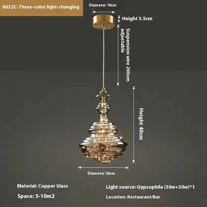 Modern white glass chandelier with adjustable suspension cord and remote control