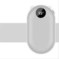 Rechargeable hand warmer and power bank with digital display in various colour options