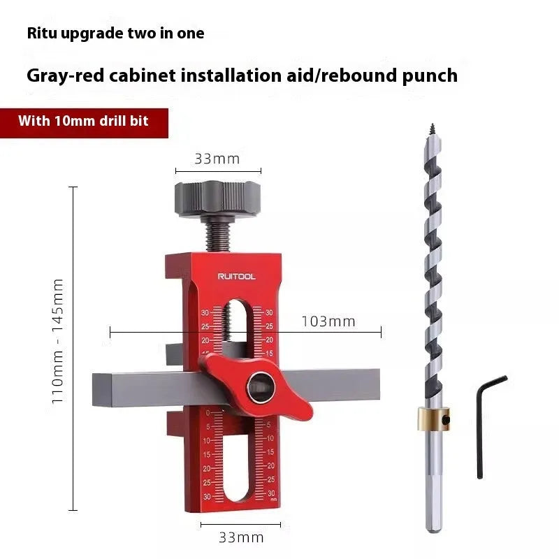 Aluminium alloy cabinet door installation aid tool for woodworking decoration projects
