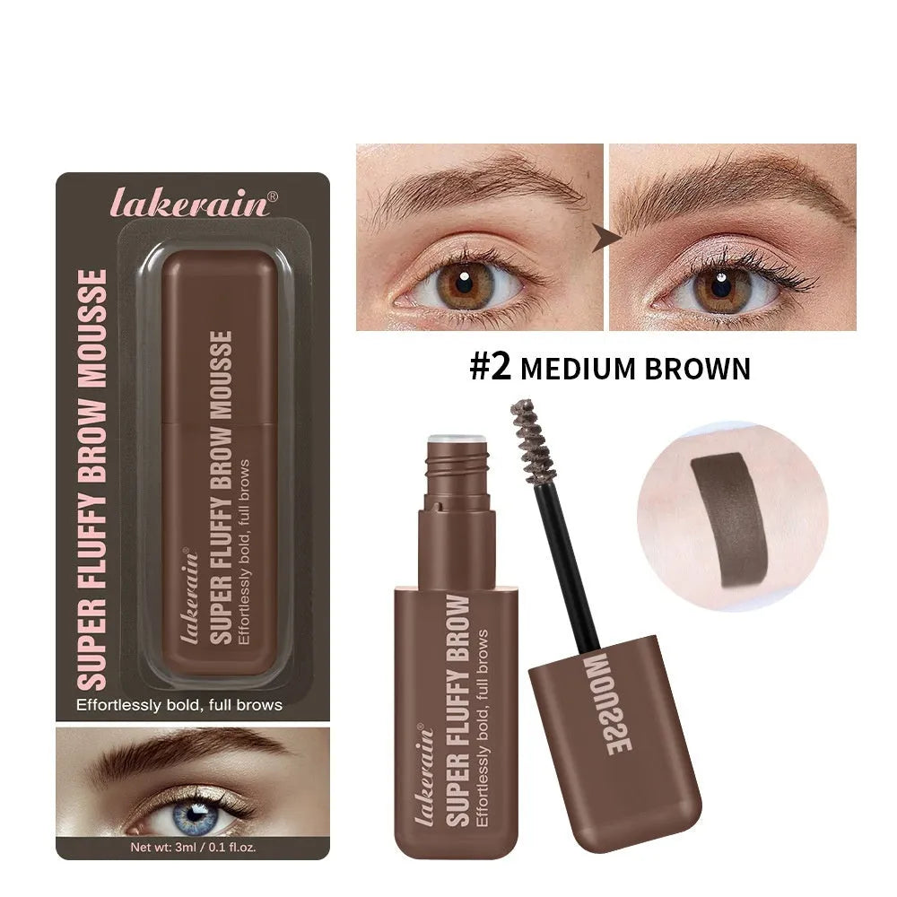 Eyebrow cream mousse for three-dimensional shaping in six colour options