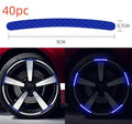 20-piece car wheel hub reflective sticker set in arc shape with multiple colour options including fluorescent and luminous varieties