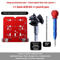 35mm hinge punch locator tool with adjustable margin settings for cabinet door installation