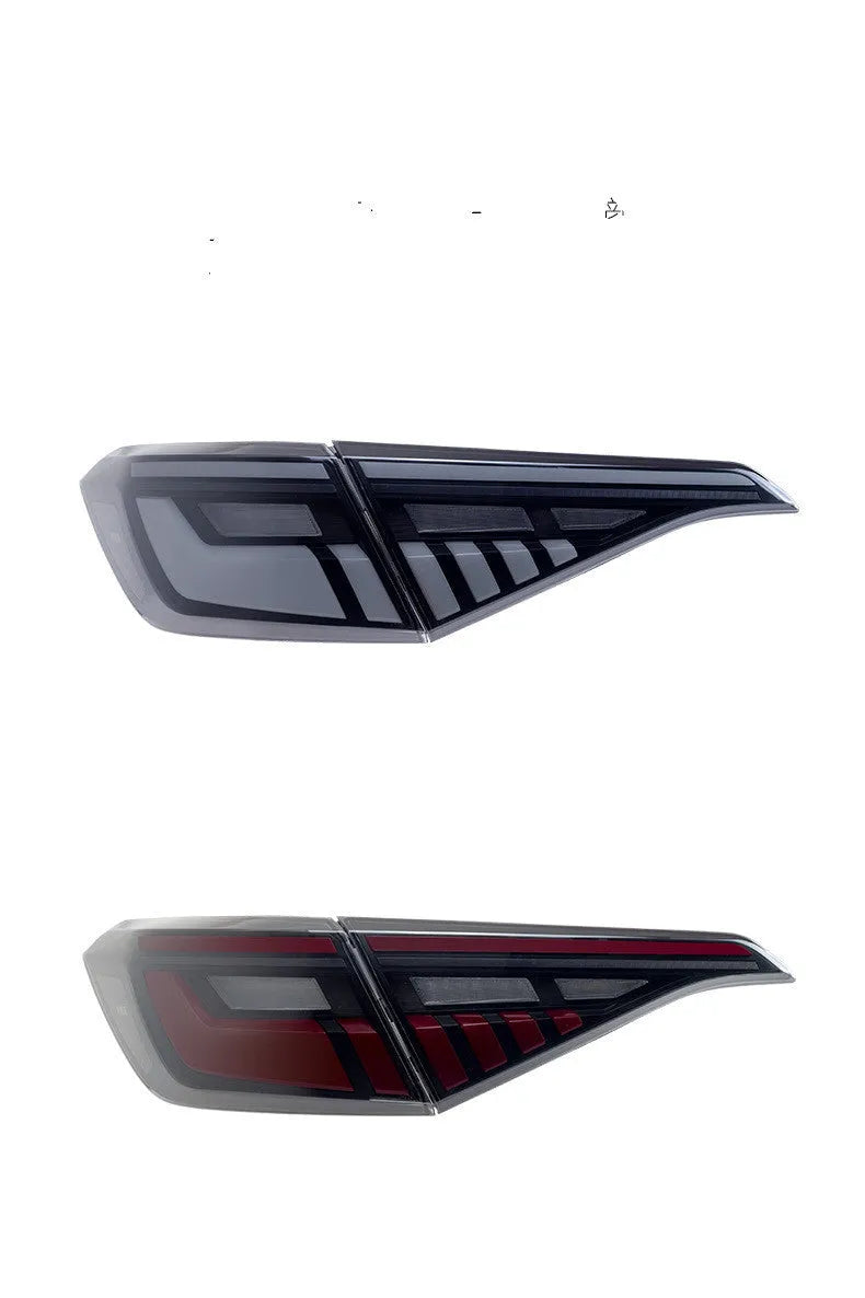 11th generation Honda Civic aftermarket LED tail light assembly in black and red finish