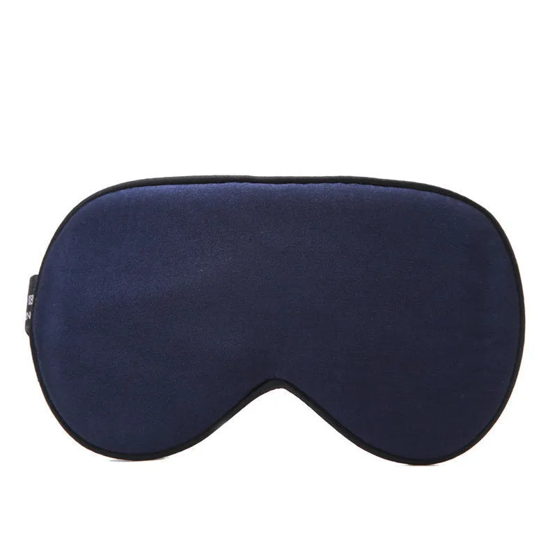 Double-sided mulberry silk eye mask in multiple colour options showing embroidered printed design