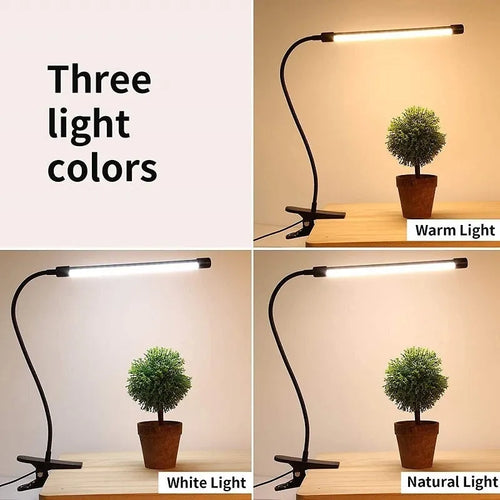 Black and white American style LED desk lamp with 26cm length and USB power cable
