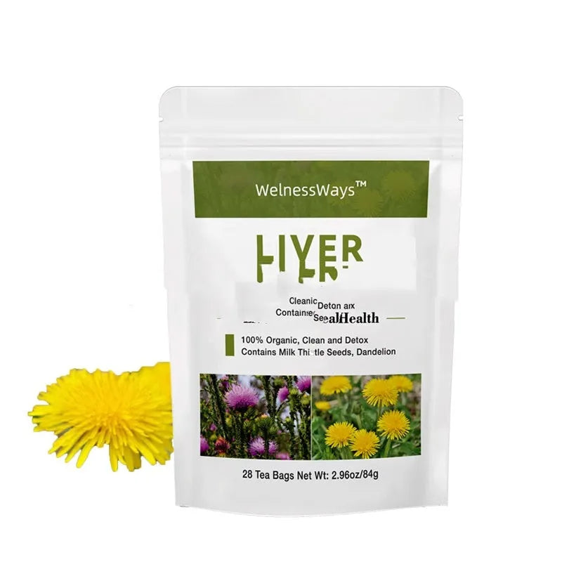 28-day herbal slimming tea programme with multiple tea bag varieties in packaging