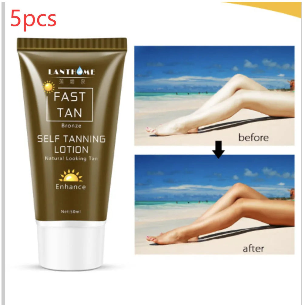 50ml brown tanning cream body lotion, 63g item weight, available in 1, 2, 3 or 5 piece packs