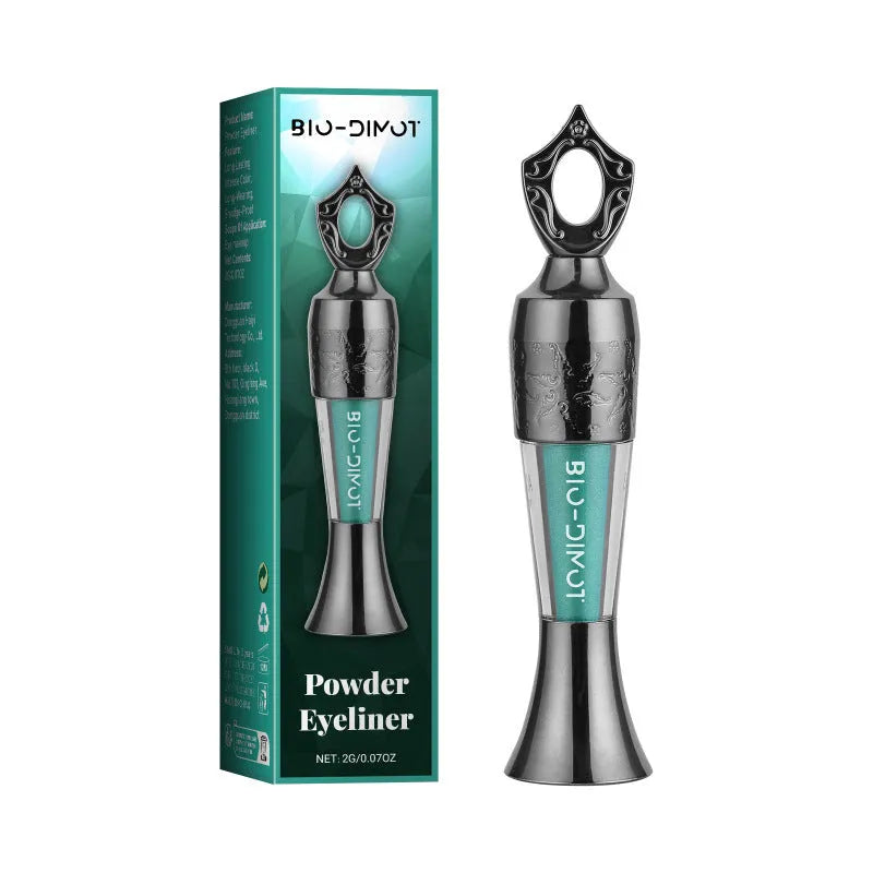 Smooth liquid eyeliner 2g in black, blue, brown, and green shades with precision tip