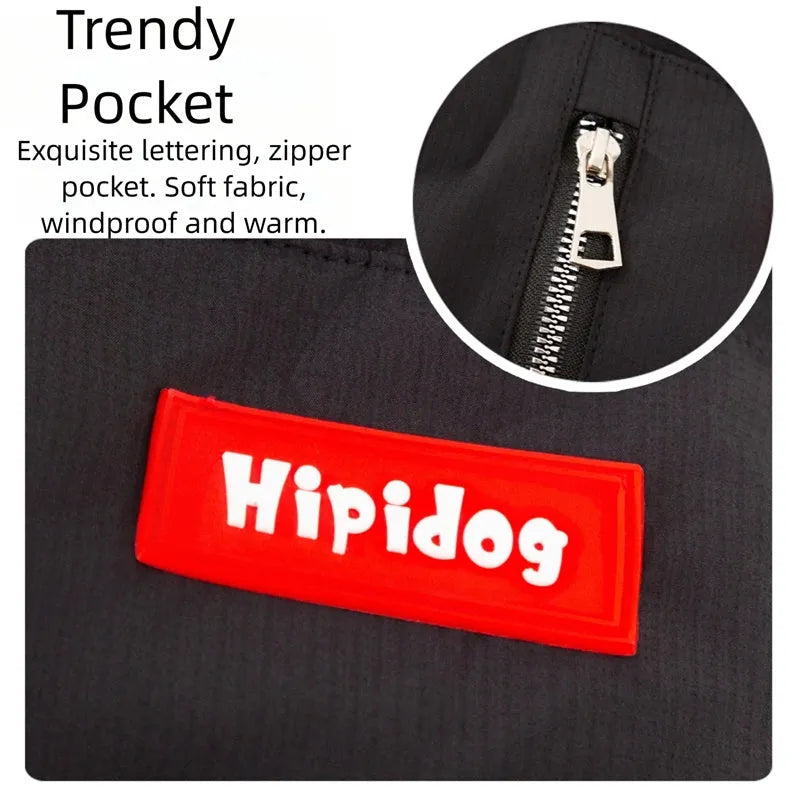 Large dog winter vest thick quilted cotton padded black or white sizes 3XL to 8XL with zipper pocket