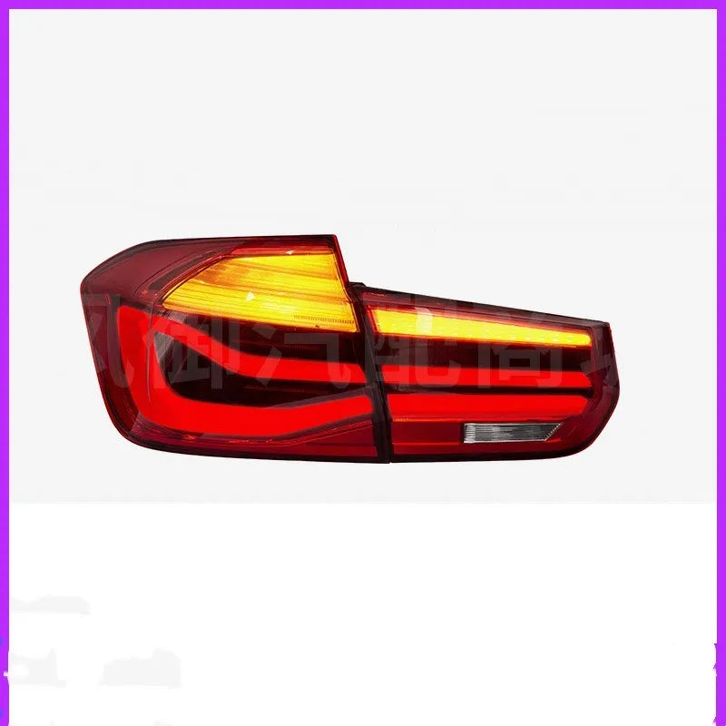 BMW 3 Series aftermarket LED tail light assembly with streamer design in red or smoked black finish.