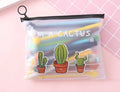Marvel-branded plastic case open to show twenty cartoon cactus design pens with 0.5mm black ink.